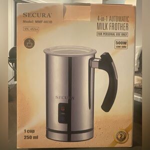Secura 4-in-1 Automatic Milk Frother Brand NEW in Box